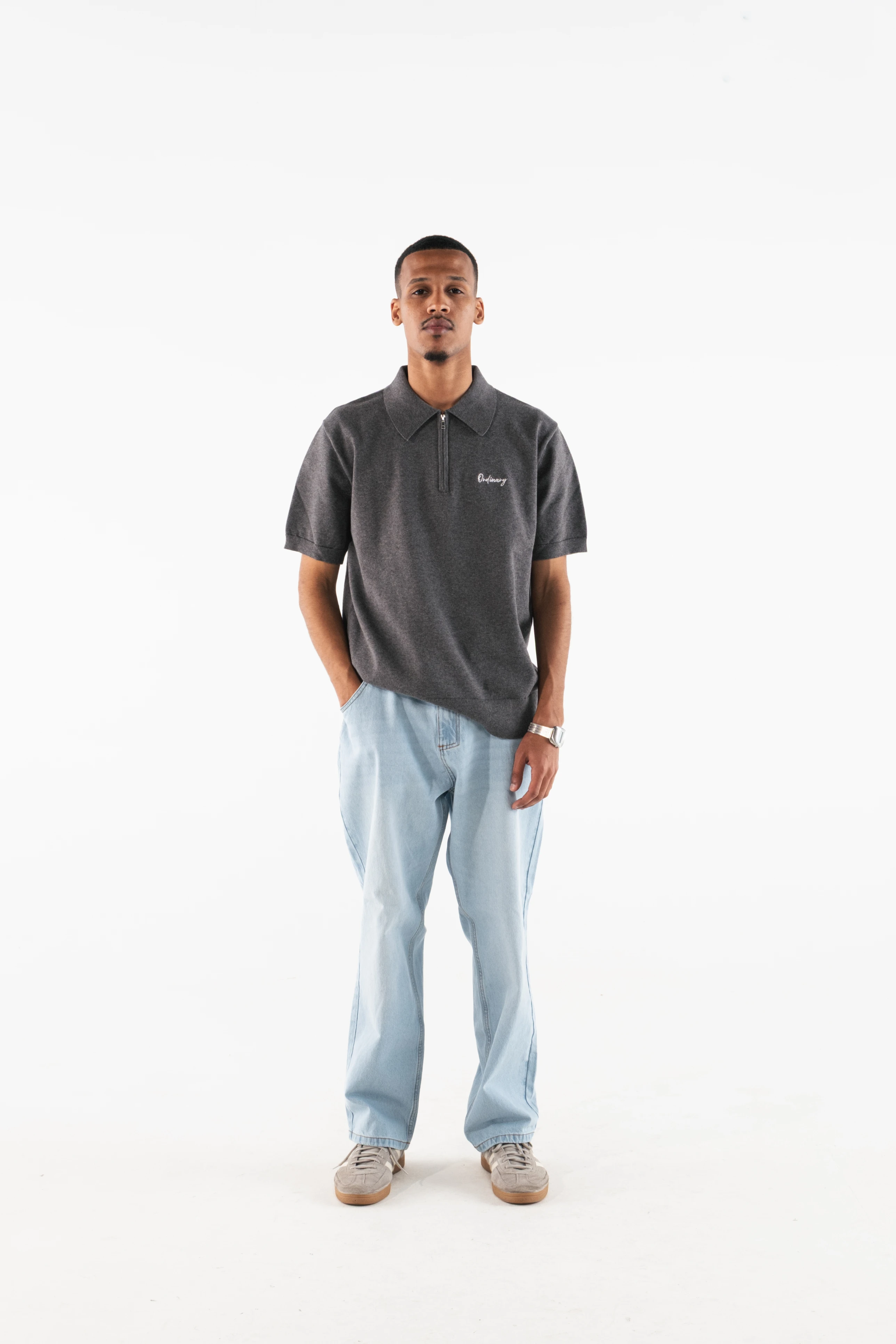 Men's Polo Neck Short Sleeve Pullover