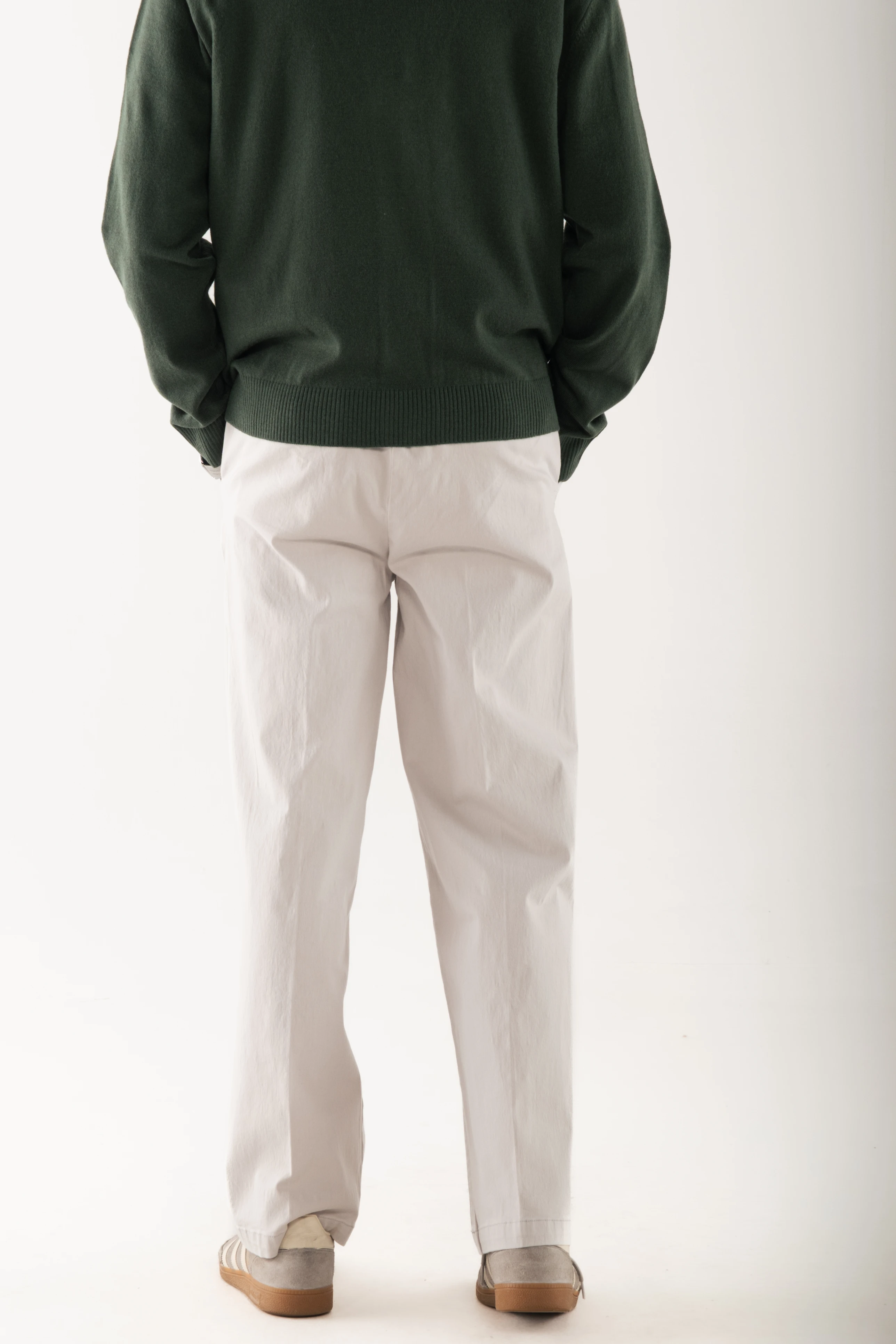 Regular Straight Leg Wool Pants