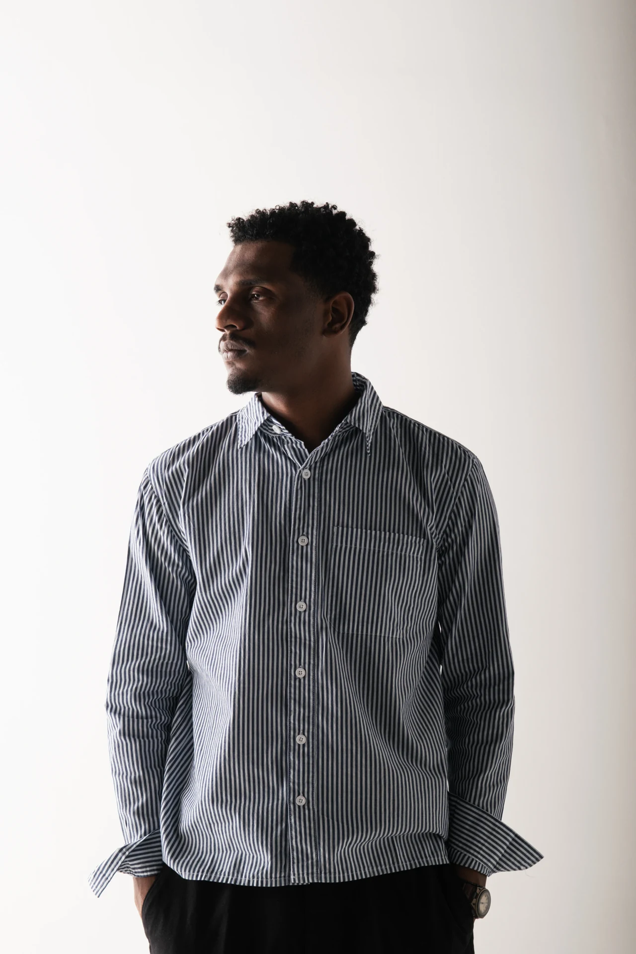 Boxy Fit Striped Shirt
