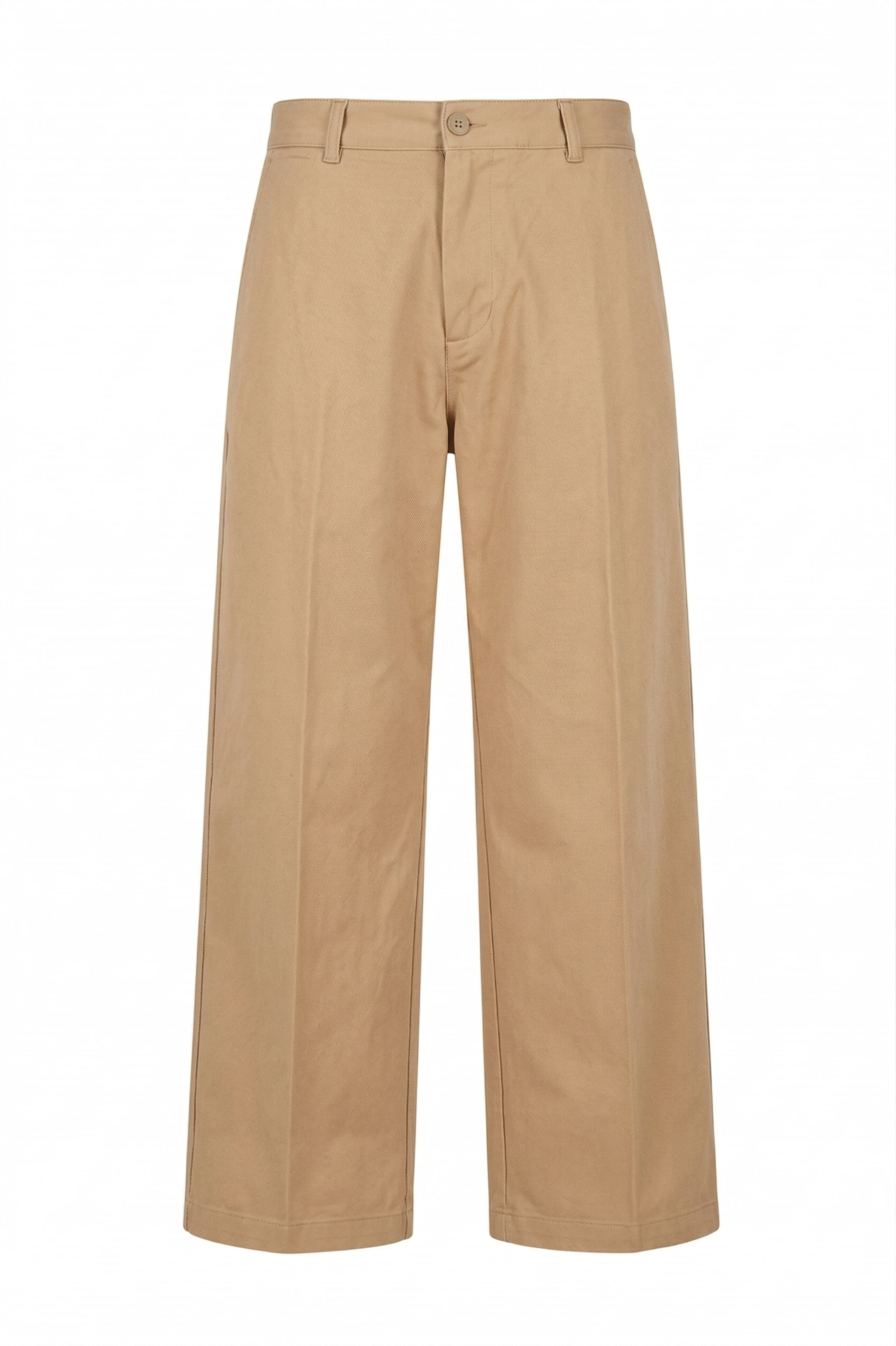 Relaxed Fit White Denim Pants