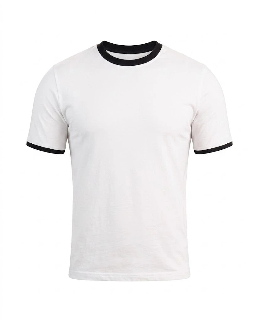 Contrast Collar and sleeve slim fit Tee