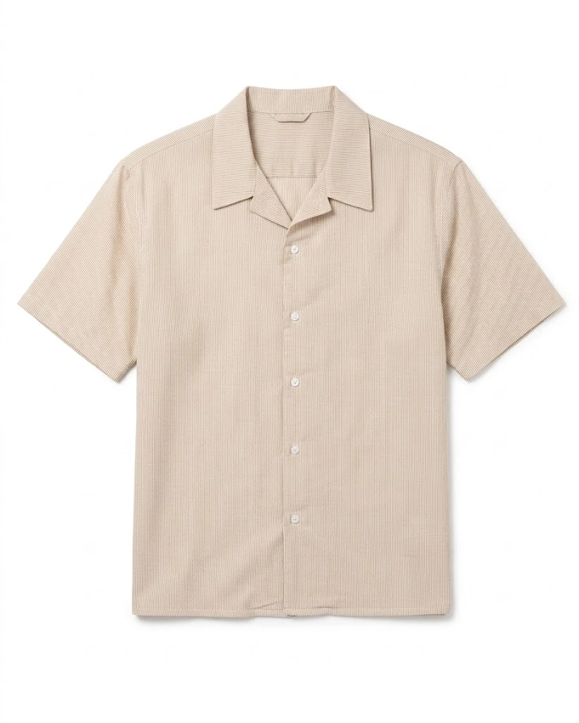 Short sleeve V embroidered shirt